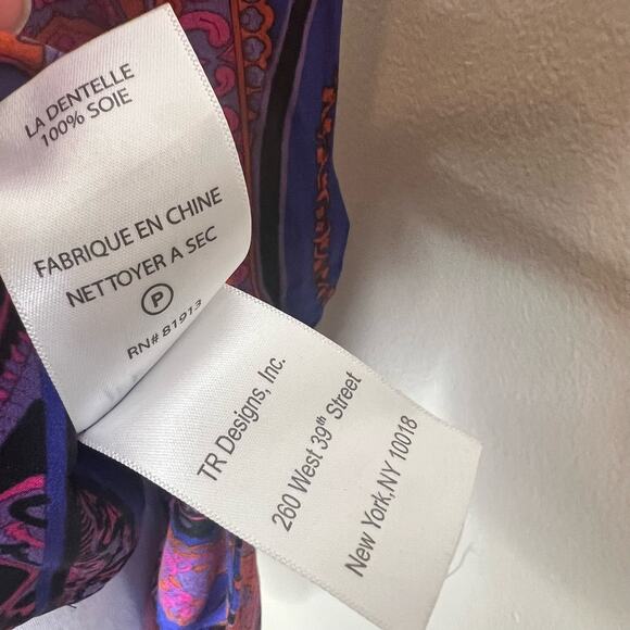 Plenty by Tracy Reese Silk Tunic Dress XS Womens Mini Purple Pink Shift Abstract - Picture 7 of 7